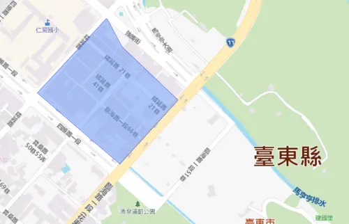▲台東縣5月11日停水影響範圍。（圖／台灣自來水公司）