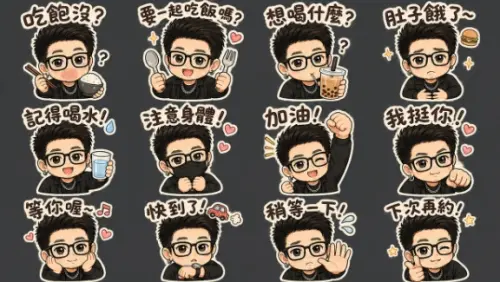 ▲透過ChatGPT幫你設計出「貼圖的款式」只是第一步驟，後續還要將圖片去背、上架LINE拍貼才更關鍵。（圖/ChatGPT AI/記者張嘉哲監製）