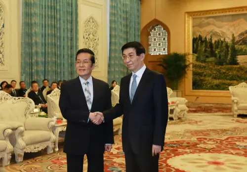 出席中華文化峰會　張榮恭見王滬寧強調：兩岸和平需政治互信