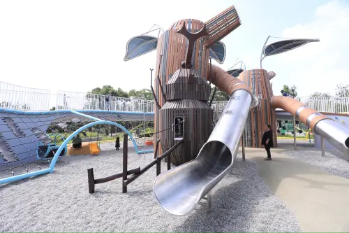 ▲獨角仙生態公園內部遊樂場空間(圖／建設局提供2026.5.11)
