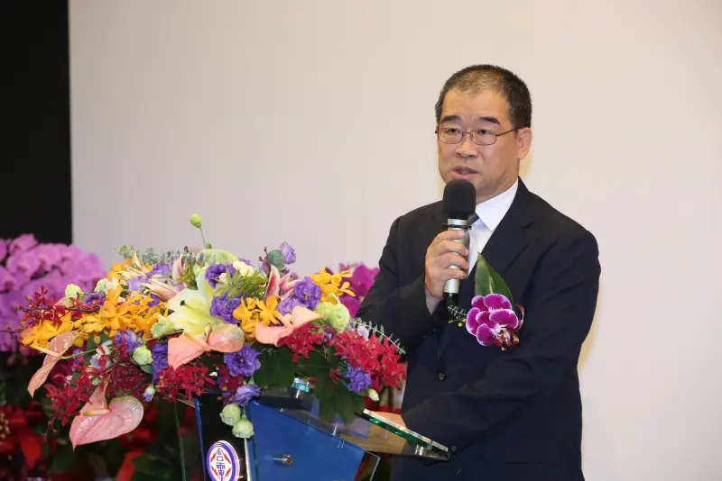    ▲郭天合致詞說，自己出生於發電基層，重回台電大家族除了溫馨，更多了未來使命感。（圖／記者邱曾其攝影）  