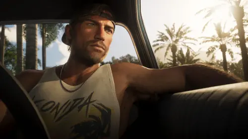 ▲《GTA 6》男主角傑森‧杜瓦，退伍後在礁島群一帶做著替毒販跑腿的工作，就此展開故事。（圖／Rockstar Games 提供）
