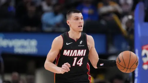 ▲赫洛（Tyler Herro）可能被交易到公鹿，換取字母哥空降邁阿密。（圖／美聯社／達志影像）