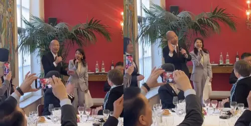 韓國瑜好會！跨黨派訪團和法國議員晚宴　竟高唱這首歌炒氣氛