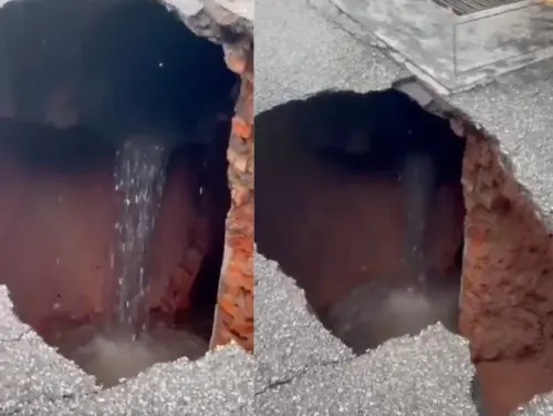 影／吉隆坡驚傳天坑！大量積水湧坑洞 疑地下工程損排水系統