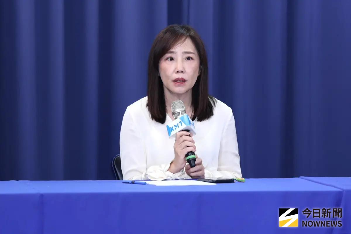 ▲國民黨文傳會主委尹乃菁自爆已請辭。（圖／記者朱永強攝）