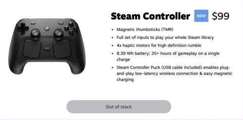 ▲Steam Controller 開賣後迅速售罄，引發玩家搶購熱潮。（圖／翻攝 Valve）