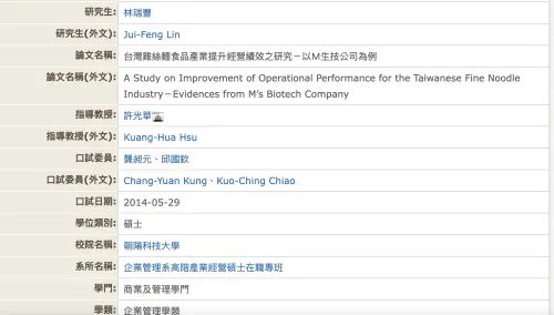 ▲林瑞豐除了在2014年取得在職專班碩士學位，2019年撰寫《供應鏈優化的供應商決策模式-賽局理論的應用》取得博士學位。（圖／翻攝官網）