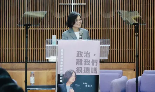▲前總統蔡英文今天到東海大學演講。（圖／東海大學提供，2026.05.14）