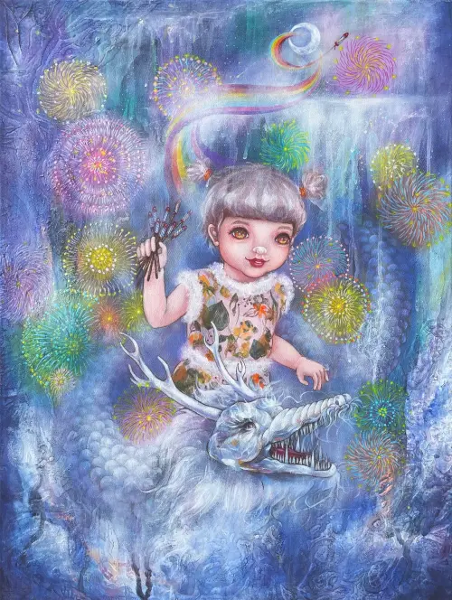 ▲平仙妮《希望未來妳們好好的－勇敢地，綻放精彩》（圖／玲廊滿藝提供）