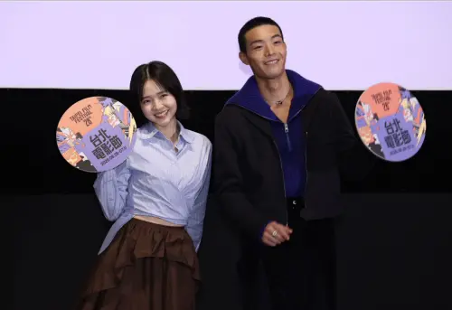 ▲曾合作演出《影后》的林廷憶（左）與牧森（右），一同公布第28屆台北電影獎入圍名單。（圖／記者朱永強攝）