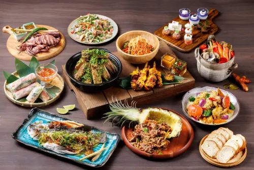 ▲JR東日本大飯店台北的吃到飽餐廳「Brilliant 鉑麗安全日餐廳」，即日起推出「東南亞美食季」，還有線上旅展優惠，下殺最優69折。（圖／JR東日本大飯店台北提供）