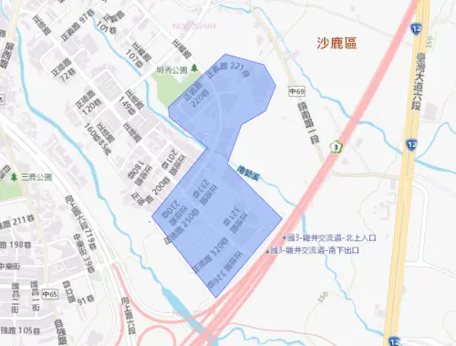 ▲台中市沙鹿區5月18日停水影響範圍。（圖／台灣自來水公司）