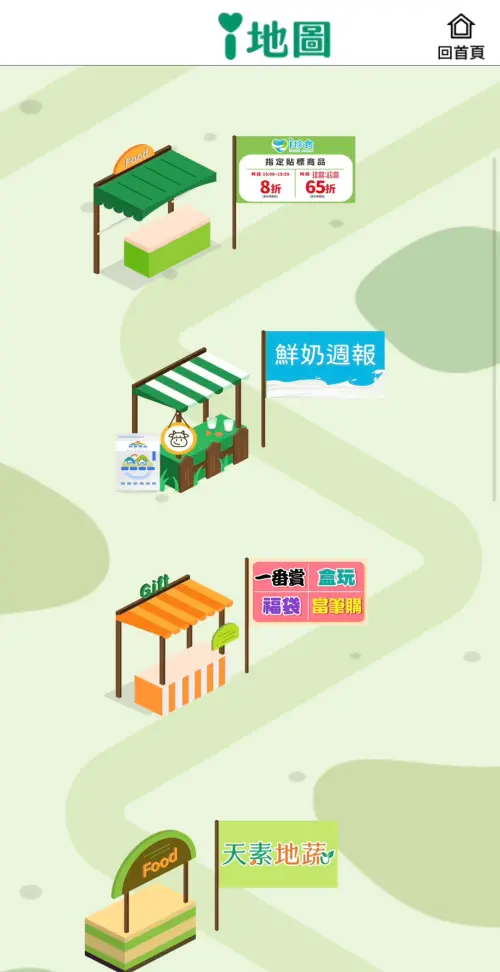 ▲進入 7-ELEVEN App 的「i地圖」後，下滑尋找並點選「一番賞、盒玩、福袋、當筆購」專區地標。（圖／翻攝自 7-ELEVEN App）
