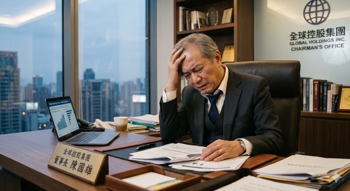 ▲一位董事長為了財產分配問題相當煩惱，律師蘇家宏建議，可預立遺囑，將特留分以外的財產自由分配。（示意圖／Gemini AI生成／NOWNEWS監製）