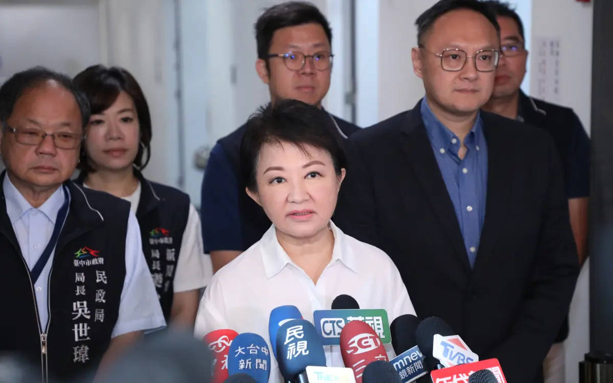 ▲台中市長盧秀燕公開呼籲，總統賴清德應以民進黨黨主席身分宣布放棄台獨黨綱。（圖／台中市政府提供，2026.05.19）
