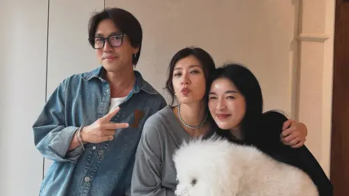 ▲台北人氣蔬食餐廳「小小樹食」美女老闆娘（右）近日掀熱議，有網友翻出她的身分竟是賈靜雯（中）的表妹，讓不少網友直呼：「顏值不輸女明星！」（圖／翻攝自衛斯理IG@wes69chia）
