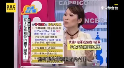 ▲命理師李玉珮（如圖）曾分析狄鶯的紫微斗數子女宮，直言：「子女天生就是討債鬼」。（圖／翻攝自東森綜合台）