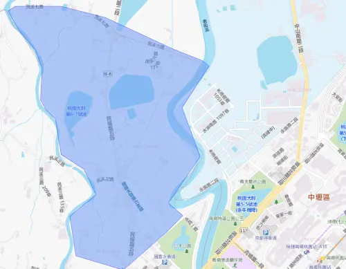 ▲桃園市中壢區5月20日停水影響範圍。（圖／台灣自來水公司）