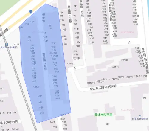 ▲彰化縣員林市5月20日停水影響範圍。（圖／台灣自來水公司）