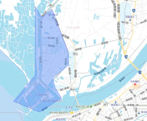 ▲屏東縣新園鄉5月20日停水影響範圍。（圖／台灣自來水公司）