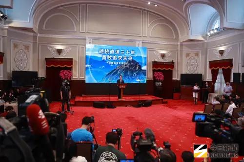 ▲總統賴清德發表執政兩周年談話。（圖／記者葉政勳攝）