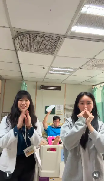 ▲舒子晨（右）今日發文表示這系列影片已是最後一部，因為老公出院了。（圖／舒子晨IG＠nikita.hsu）