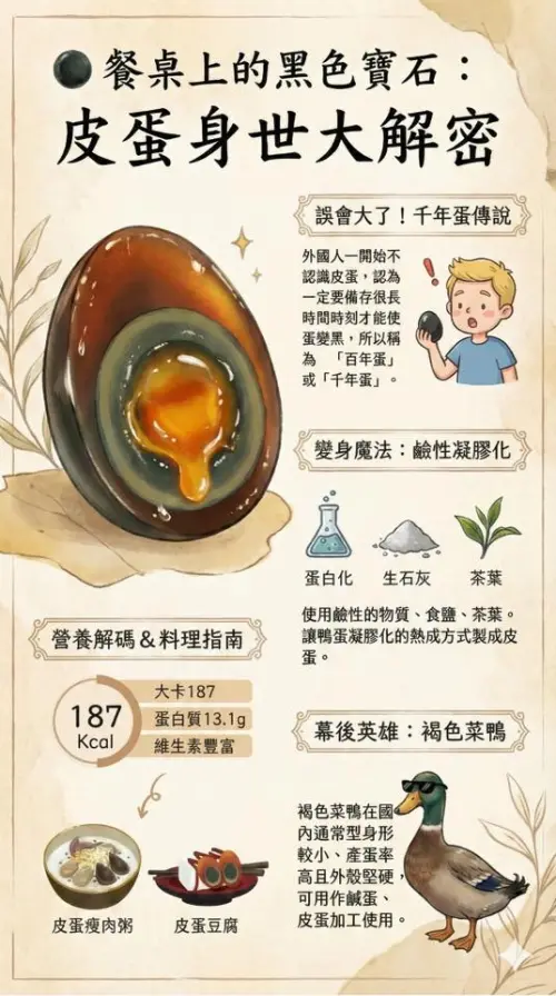 ▲皮蛋是鹼性物質和蛋白質交互作用製成。（圖／翻攝自協興蛋業臉書粉專）