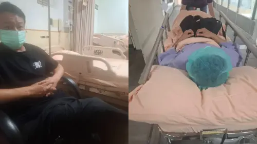 ▲李康生因為心臟疾病進行心導管手術，蔡明亮貼出李康生在醫院等候的照片。（圖／翻攝自蔡明亮臉書）