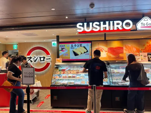 ▲壽司郎「TOGO站前店」位於台北車站 atre 地下街，為全台首度導入的外帶專門店型，店內空間約11坪。（圖／記者鍾怡婷攝）