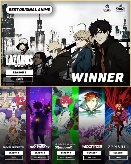 ▲最佳原創動畫：《LAZARUS 拉撒路》。（圖／Crunchyroll ）