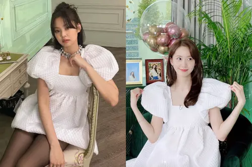 ▲韓團女星Jennie、潤娥曾同穿Cecilie Bahnsen洋裝撞衫。（圖／翻攝自Jennie IG@jennierubyjane、潤娥IG@yoona__lim）