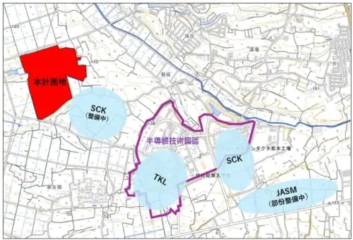 ▲熊本科學園區廣域圖。（圖／翻攝畫面）