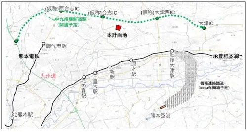 ▲熊本科學園區區域圖。（圖／翻攝畫面）