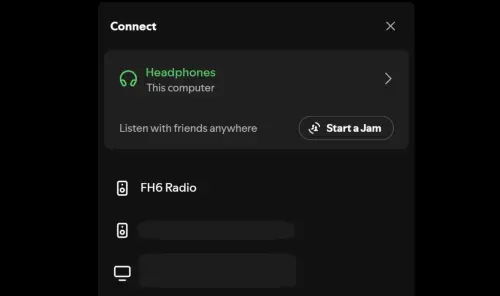 ▲「Spotify Radio」將玩家 PC 辨識為「FH6 Radio」，串流音樂就能同步遊戲中車輛的電台。（圖／Nexus Mods）