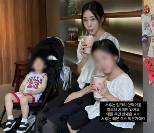 ▲崔熙被質疑餵小孩喝珍奶沒常識，趕緊又發了一篇限時動態澄清女兒喝的是檸檬汁。（圖／翻攝自崔熙IG ）