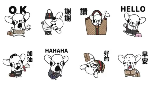 ▲LINE免費貼圖「GUCCI 限定貼圖」。（圖／取自LINE）