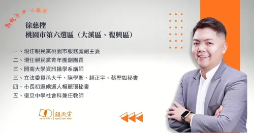 ▲桃園市第六選區（大溪、復興）被提名人徐慈檉2022年曾以民眾黨籍參選。 （圖／親民黨提供）