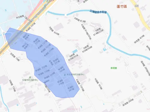 ▲桃園市蘆竹區5月27日停水影響範圍。（圖／台灣自來水公司）