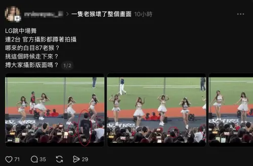 ▲有網友對於自己在大巨蛋看中場演出被擋感到不滿，直呼對方是白目老猴。（圖／翻攝自Threads）