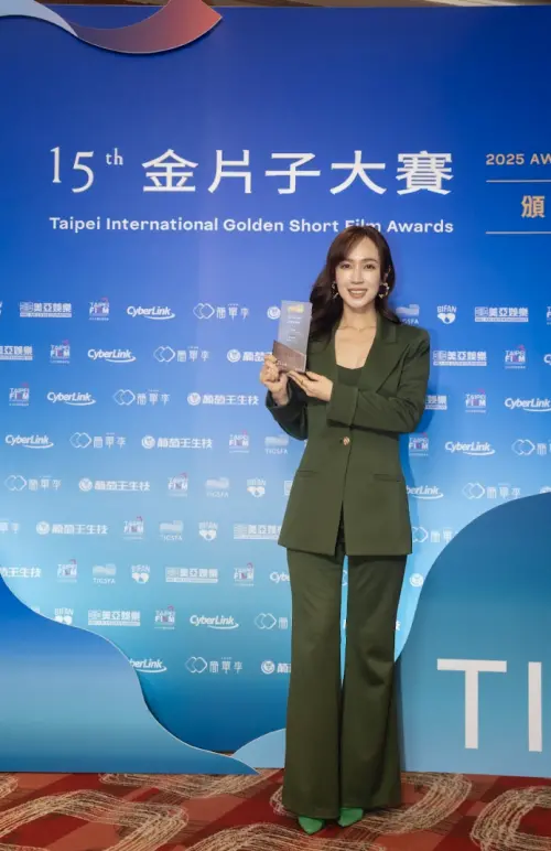 ▲小薰去年以《五花肉》獲得金片子大賽的最佳女演員，鼓勵創作者踴躍參賽圓夢。（圖／台北市電影委員會提供）　　