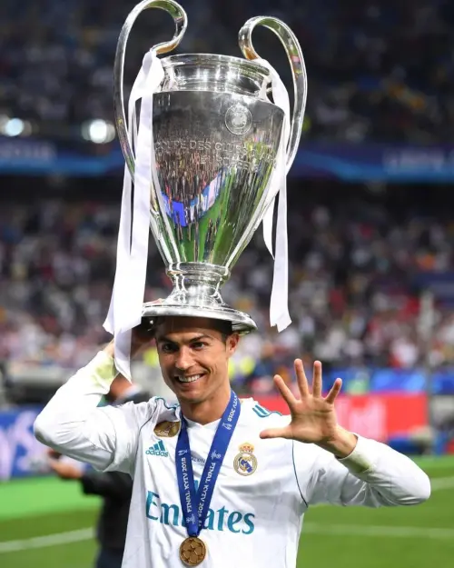 ▲C羅（Cristiano Ronaldo） 為首的15名球員，生涯各坐擁5座歐冠金盃。（圖／翻攝自歐冠官方X）