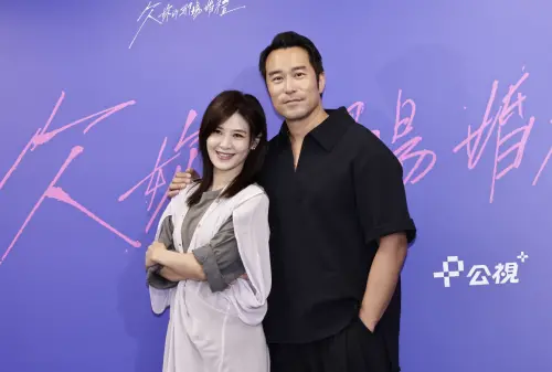 ▲張孝全（右）與蘇慧倫（左）在《欠妳的那場婚禮》演夫妻，彼此對手戲令人期待。（圖／記者吳翊緁攝）