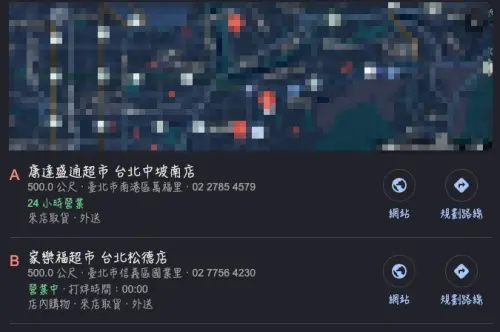 ▲有許多家樂福門市已經把自己在Google地標上改成「康達盛通」門市，不少人覺得名字跟家樂福差太多、太難記。（圖/Google）