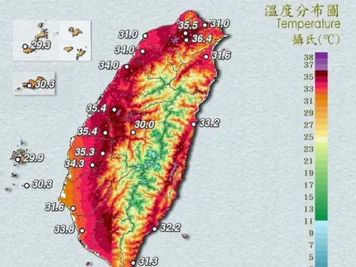 全台燒紅！今台南玉井飆到39.4度　入夜變天轉雨、爆熱天氣結束了