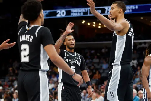 ▲文班亞馬、卡斯特（Stephon Castle）與哈珀（Dylan Harper）成為NBA歷史上第二組在單季季後賽各自得分突破200分、且年齡皆在22歲或以下的年輕三人組。（圖／路透／達志影像）