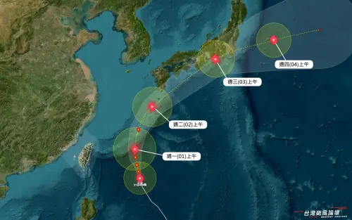 薔蜜颱風路徑「穿越東京」！暴風圈籠罩日本東部　連3天強風豪雨