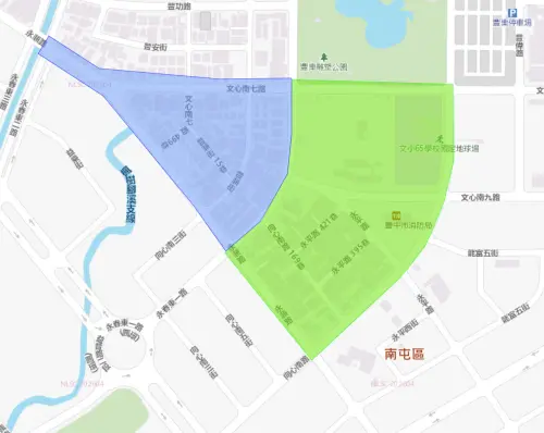 ▲台中市6月1日停水影響範圍。（圖／台灣自來水公司）