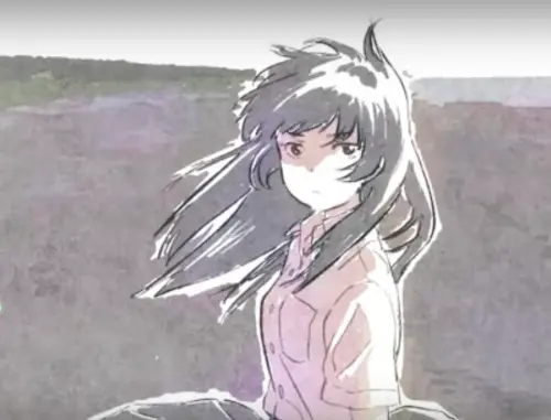 ▲《上伊那牡丹，醉姿如百合》第8集張景嵐高中時期畫面曝光，穿上疑似「宜蘭高中」女生班制服。（圖／翻攝自巴哈姆特）