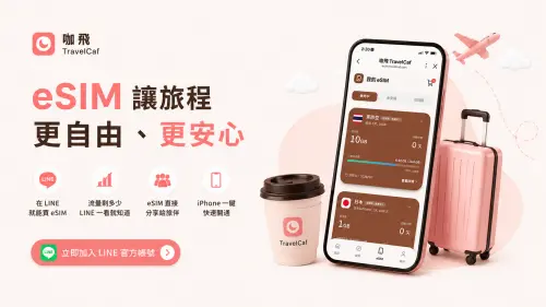 ▲旅人可以及時透過LINE掌握流量，隨時加購流量，不用買吃到飽，也能用的很安心（圖／咖飛 TravelCaf提供）